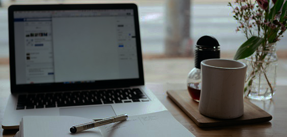laptop and coffee cup