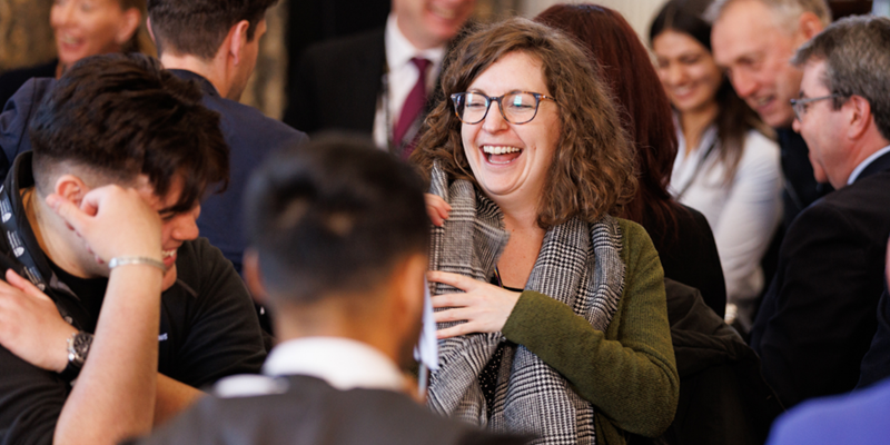 Sarah Lally, Version 1 corporate donor at the NU:Amplify event, November 2023