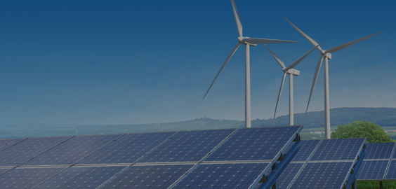 Wind Turbines and solar panels
