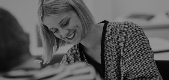 Young female smiling
