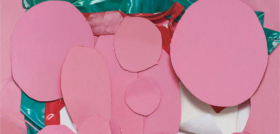 Abstract art project titled slung over the bones of a collage