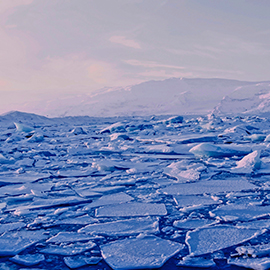 a close up of a snow covered mountain