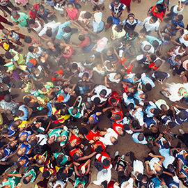 a large crowd of people