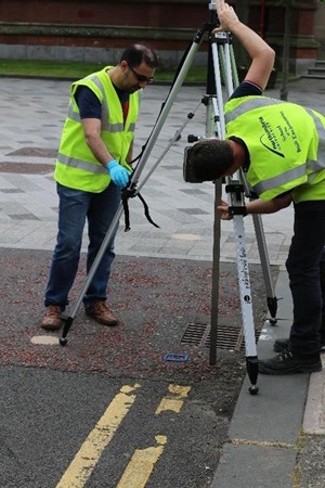 Caption: Non-contact technology in operation