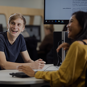 Two students collaborating