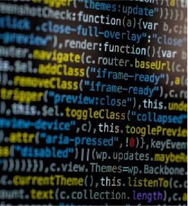 Image shows code on a computer screen