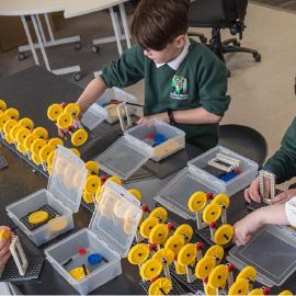 School children in a classroom