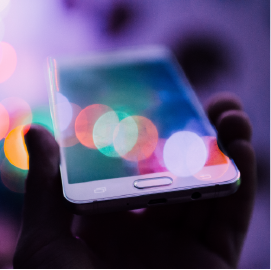 Abstract image of a mobile phone