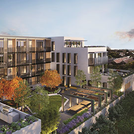 White apartment building