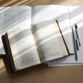 Photo of an open book