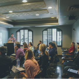 Image showing adults being taught in a classroom
