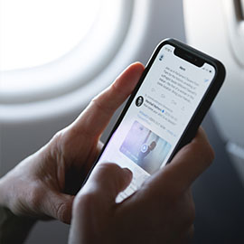 Image of a person using a smartphone