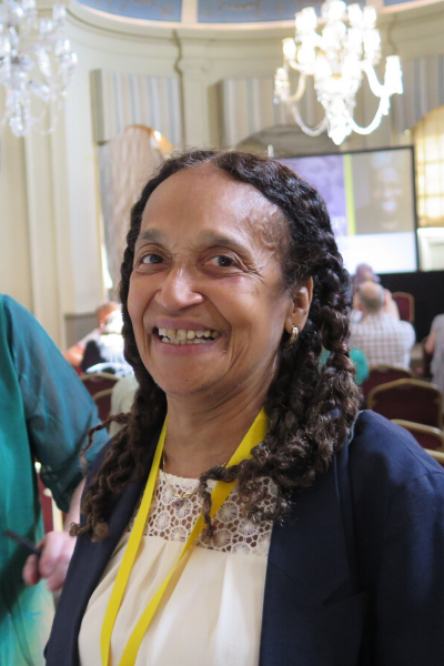 a woman smiling for the camera