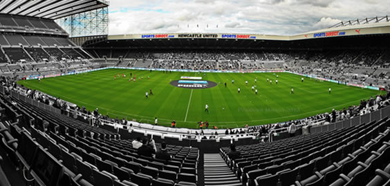 a large stadium with green grass
