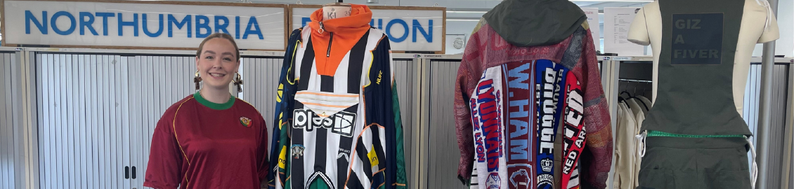 Student with fashion garments