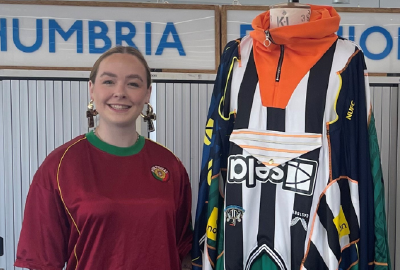 Student with fashion garments