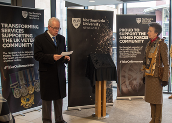 HRH The Princess Royal visits Northumbria's Northern Hub for Veterans and Military Families Research