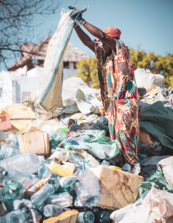 Caption: Plastic waste sorting at Lamu material recovery centre, Kenya. Image by Umber Studios. Caption: Plastic waste sorting at Lamu material recovery centre, Kenya. Image by Umber Studios.