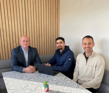 Caption: Martin Wilson, Detective Inspector and Head of Student Services at the NEBRC with Cosmin Bianu and Chris Tait, a Cyber Essentials Partner at the NEBRC.