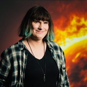 Caption: Dr Julia Stawarz, Royal Society University Research Fellow in Northumbria University’s Solar and Space Physics research group