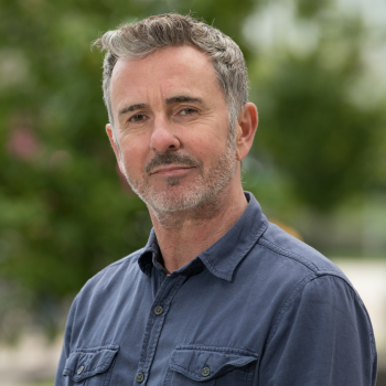 caption:Academic and playwright Steve Gilroy