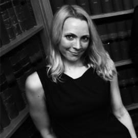 a woman standing in a room