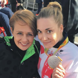 Tanni Grey-Thompson et al. looking at the camera