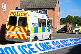 a bus driving down a street
