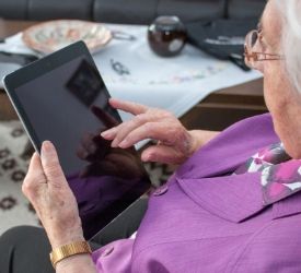 Elderly woman participating in healthy ageing research