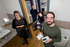 a group of people sitting at a table