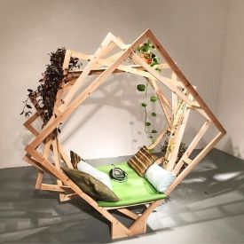 a close up of a chair