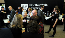 a group of people in a room