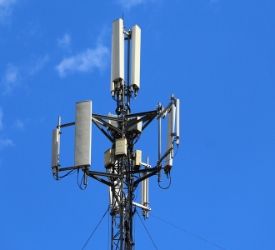 a close up of a light pole
