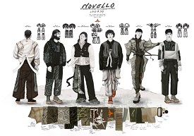 image shows designs by Fashion Design and marketing student Max Telford