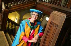 a person wearing a costume