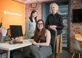 a person sitting at a desk