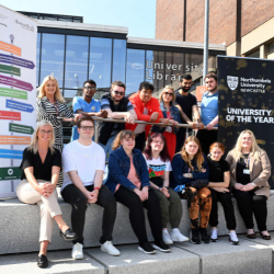 A group of young adults about to embark on a supported internship programme, run by Newcastle City Learning, Northumbria University, Sodexo and DFN Project SEARCH