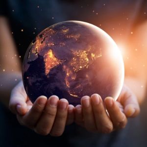 a hand holding an object in his hand