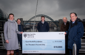 People with a large cheque