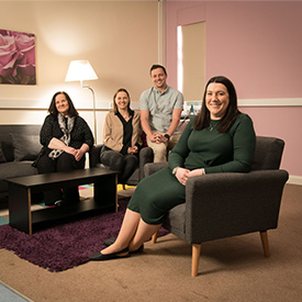 Isabel Quinn and Kevin Murphy, Assistant Professors in Adult Nursing, Dr Claire Pryor, Assistant Professor in Adult Nursing and Pathway Lead for SPQ Adult Nursing and Leanne Hume, Northern Region Lead Nurse Independent Health and Social Care, RCN