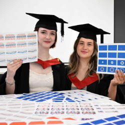 Graduates Abbie Smith and Frankie Harrison.