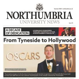 From Tyneside to Hollywood, Northumbria University News front page