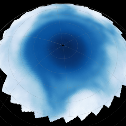 Montage of stills from animation showing near infrared emissions in Saturn’s stratosphere, revealing the four star-arm features flowing from the pole towards the equator, as the planet rotates beneath JWST's view