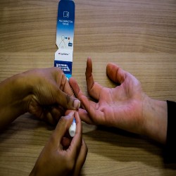 At home finger pricking kit