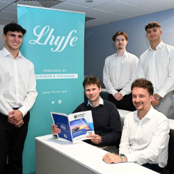 Northumbria University Business Clinic students with Boris Davis, UK Business Lead at Lhyfe.