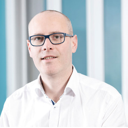 a man wearing glasses