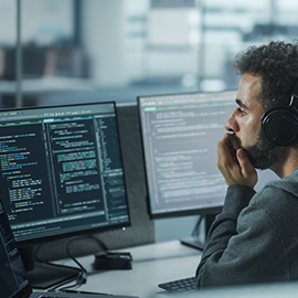 person working at computer