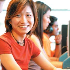 a woman smiling for the camera