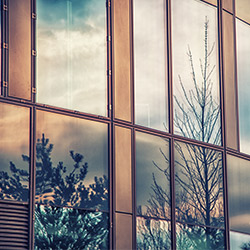 a view of a large window