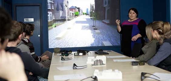 a group of people sitting at a table